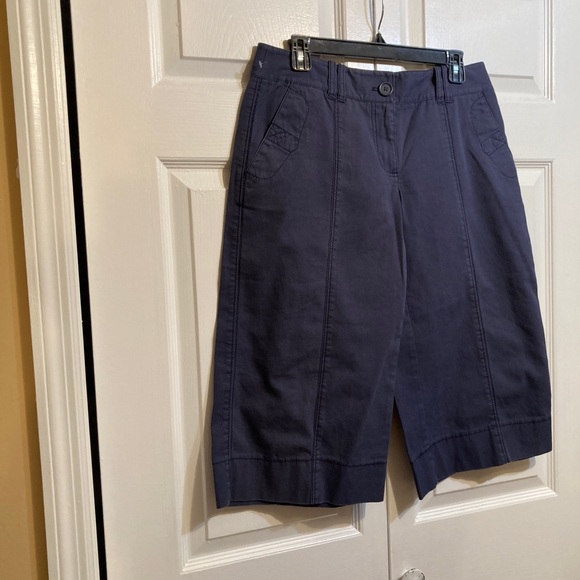 NWT Ann Taylor Loft Julie Pants Size 6 Cropped Mid Rise Flat Front Wide Leg Crop - Picture 3 of 10